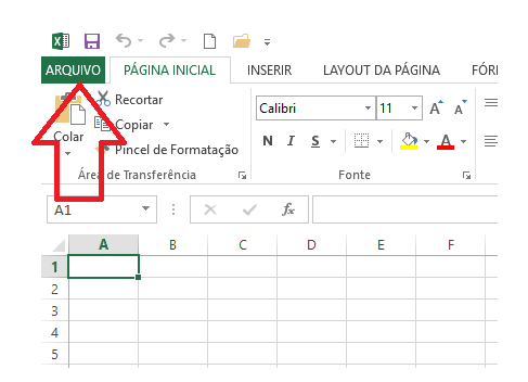 Arquivo - Exibir guia do Excel